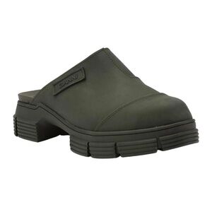 Ganni Olive Green Chunky Clogs